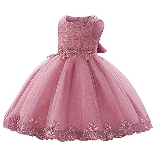 Baby Toddler Lace Dress Girls First Baptism Elegant Embroidery Wedding Party Flower Bridesmaid Dresses Up