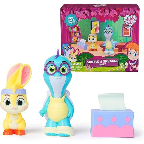 Vida the Vet, Sniffle & Snuggle Pack with Zig Zag & Tidbit Action Figures & Tissue Box Accessory, Kids Toys for Girls & Boys Ages 3 and up