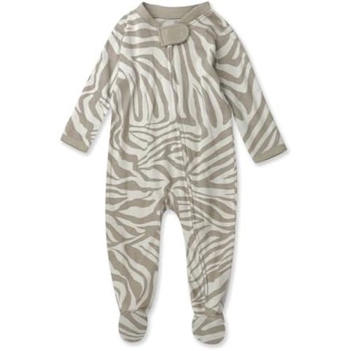 HonestBaby Sleep & Play Footed One-piece Pajama Sleeper 100% Organic Cotton, Baby Boys