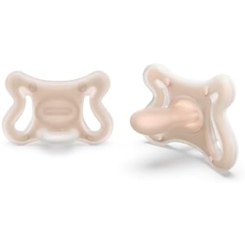 Suavinex Zero Zero Silicone Baby Pacifier, 0-6 Month, Light, 2-Pack