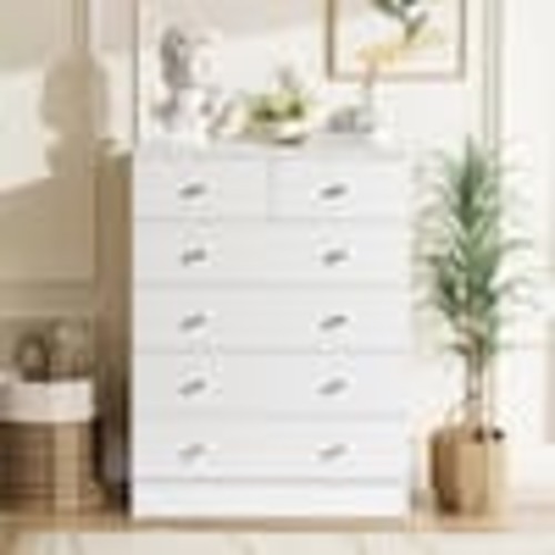Karl home White 6-Drawer 25. 98 in. Wide Chest of Drawers K1G52004013