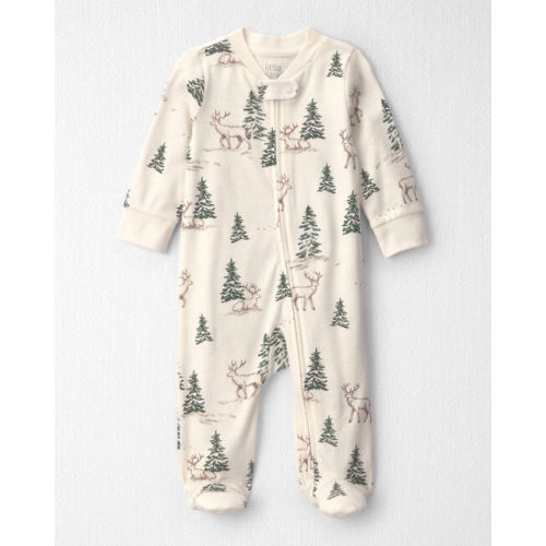 Baby Organic Cotton Sleep & Play Pajamas in Reindeer Forest - Little Planet | Carter's