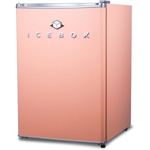 2.5 Cu. Ft. Compact Refrigerator, ENERGY STAR Certified Small Refrigerator, Single Door Mini Fridge with Chiller Compartment, R600a Refrigerant, IBCR25BLS, Blush Red