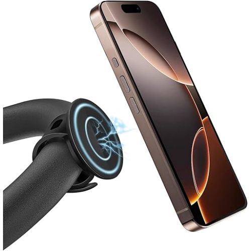 Gym Fitness MagSafe Phone Mount , Magnetic Bar Mount, Adjustable Strap, Compatible with Gym Equipment, Stroller, Shopping Cart, Exercise Bikes, Steering Wheel. for iPhone 16pro Max,15, 14, 13 Series