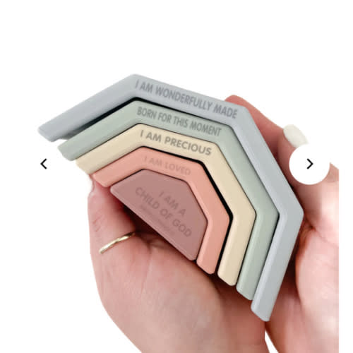 Noah's Rainbow Silicone Stacking Toy – OUR HOUSE ABOVE