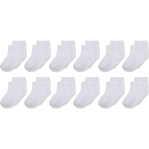 Touched by Nature Unisex Baby Organic Cotton Socks - White 12-pack