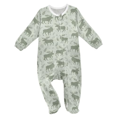 foixnub Baby One-Piece Footies Sleeper Pjs Footed Bodysuit Rompers Zipper for Boys Girls 3M
