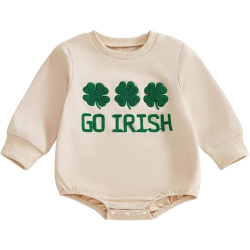 Infant Baby Boy Girl Fall Winter Clothes Oversized Sweatshirt Romper Long Sleeve Bubble Romper 3 6 9 12 18 Months