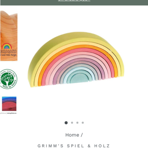 Pastel Large Wooden Rainbow Tunnel - 12 Piece