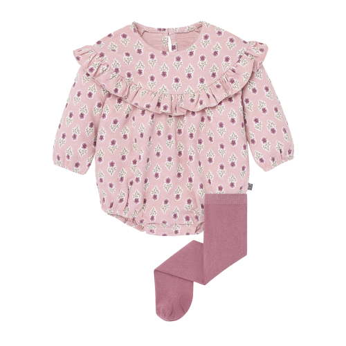 Modern Moments by Gerber Baby Girl Bubble Romper and Tights Outfit Set, 2-Piece, Sizes 0/3 Months - 24 Months