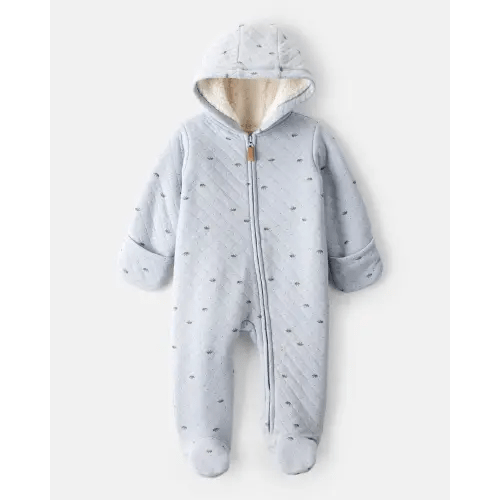 Baby Boy Dinosaur Print Long-Sleeve Jumpsuit - Blue - Carter's | Carter's