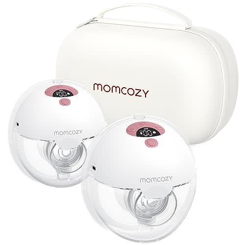 Momcozy Breast Pump Hands Free M5, 3 Modes & 9 Levels, Electric Breast Pump Portable - 24mm, 2 Pack