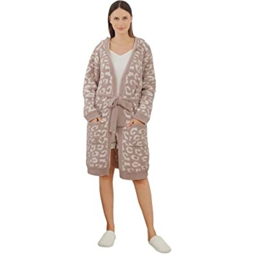 bearberry Cozy Robe Lightweight Soft Plush Bathrobe with Pockets for Women