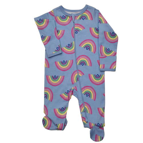 Wonder Nation Baby Gender Neutral Zip Front Footed Sleep N Play Pajamas, 2-Pack, Sizes Preemie-6/9 Months