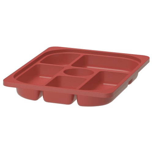 TROFAST Storage tray with compartments - red 16 ½x11 ¾x2 "