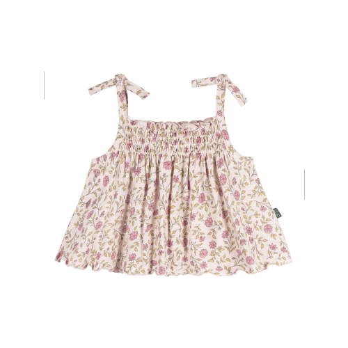 Modern Moments by Gerber Baby Girl Organic Smocked Sleeveless Top, Sizes 0/3 Months - 24 Months