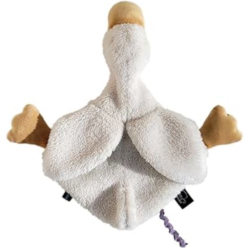 Helga The Goose, Pacifier Holder, Security Blanket Lovey, Infant Stuffed Toy, 9.8 Inches (Pack of 1) (Cannoli Cream)