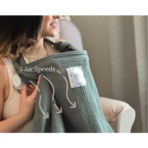 The Nursing Cool Cover | Built-in Fan Included! Keep Baby Cool While Breastfeeding - Baby Registry Gift | Muslin Cotton - Etsy