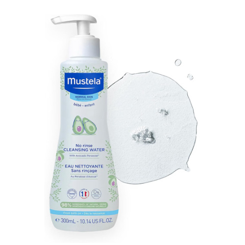 Mustela No-Rinse Micellar Cleansing Water for Babies - Made with Natural Avocado Perseose & Aloe Vera - Safely Cleans Baby's Face, Hands & Diaper Area - 1 or 2-Pack - Various Sizes