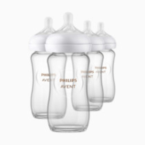 Philips Avent Glass Natural Baby Bottle with Natural Response Nipple - 8 Oz, 4
