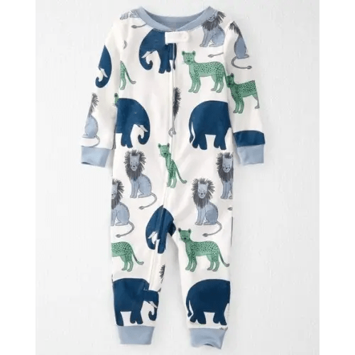 Baby Organic Cotton 1-Piece Pajamas in Wildlife Print - Little Planet | Carter's