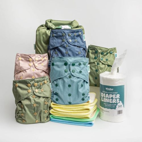 New Parent Starter Bundles: Pocket Cloth Diapers with Athletic Wicking Jersey and More