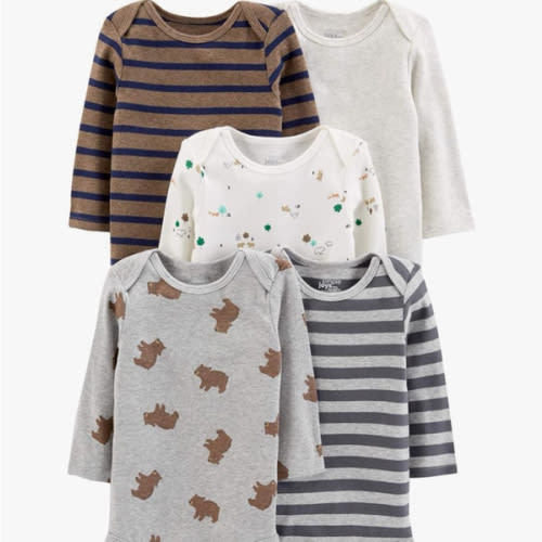 Simple Joys by Carter's Baby-Boys Long-Sleeve Bodysuit Pack of 5Bodysuit