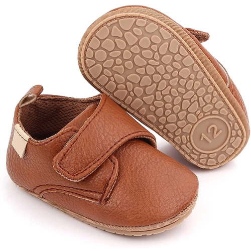 Infant Baby Boys Girls Loafers Classic PU Leather Wedding Dress Shoes Toddler Brogue Formal Flat Lazy Crib Oxford First Walking Christening Shoe