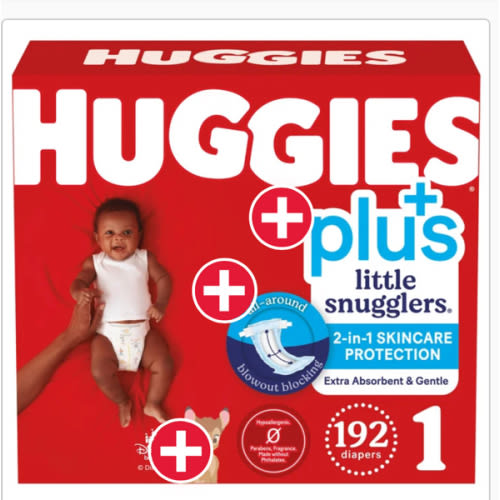 Huggies Little Snugglers Plus Diapers Size 1, 192-count | Costco