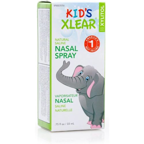 Xlear Natural Xylitol Saline Nasal Spray for Kids - Daily Decongestant, Nose Moisturizer, 0.75 fl oz (Pack of 1)