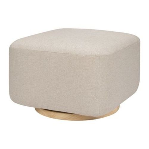 Babyletto Kiwi Gliding Ottoman - Performance Beach Eco-Weave with Light Wood Base