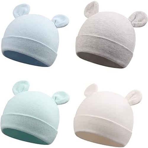 Cotton Newborn Baby Girls Hat Spring Newborn Boys Hat Cute Rabbit Infant Beanie