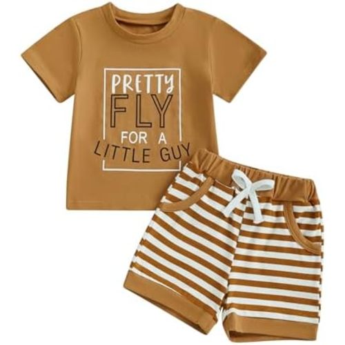 Toddler Baby Boy Summer Outfit Short Sleeve T Shirt Top Casual Shorts Set Infant Newborn Clothes 6 12 18 24 Month 2T