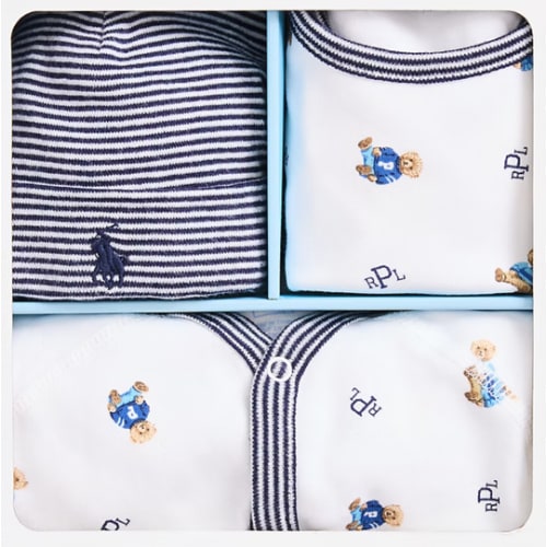 Polo Bear Cotton 3-Piece Gift Set