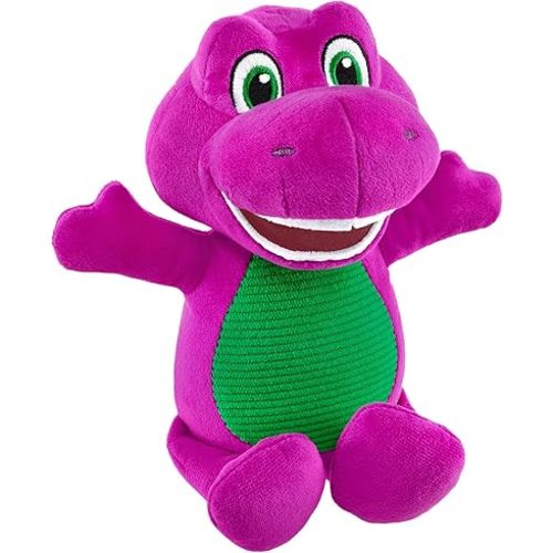 Barney’s World Toddler Toy 8-Inch Barney Plush Dinosaur Character for Preschool Pretend Play Kids Ages 2+ Years