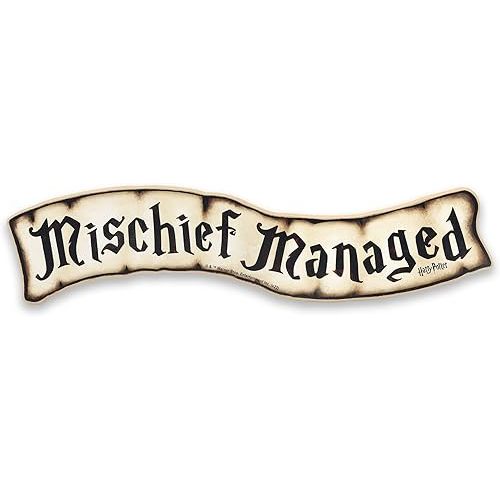 Harry Potter Mischief Managed Rustic Wood Wall Decor - Vintage Mischief Managed Sign for Home Decorating