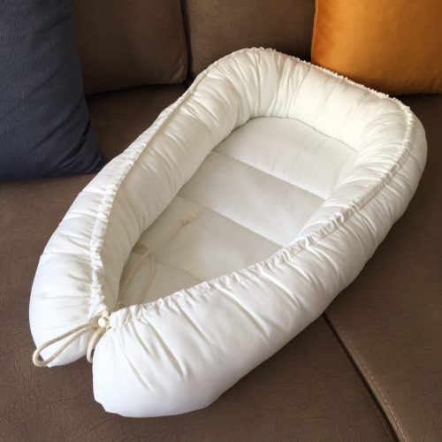 All White Handmade Double-sided Organic Baby Nest Bed