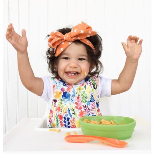 Rainbow Watercolor Floral Bapron– BapronBaby