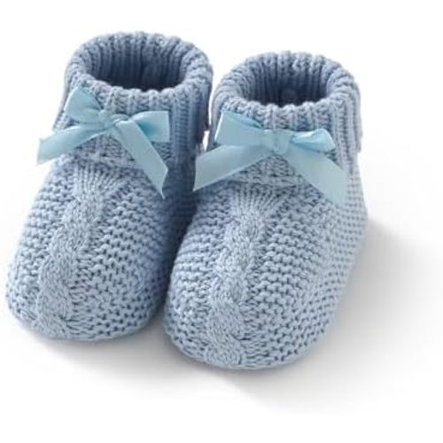 Baby Booties Newborn 100% Cotton Cozy Knit First Shoes
