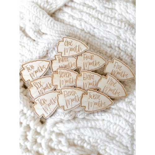 Baby Monthly Milestone Markers| Baby Shower Gift| Kansas City Milestone Cards| Baby Gift | Monthly Milestone | Arrowhead Cards FREE Shipping
