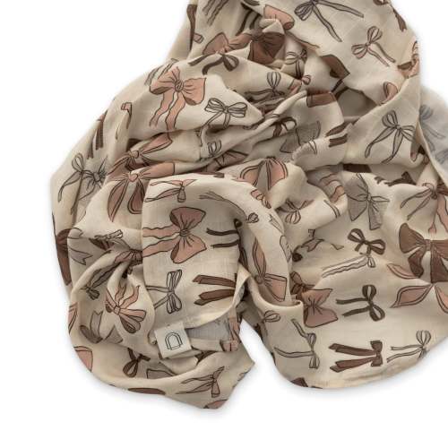 Bows Muslin Swaddle Blanket | Ellie Sue | Bamboo