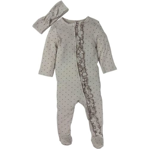 Studio 3 Baby/Infant Girls' One Piece Ruffled Romper and Headband Set