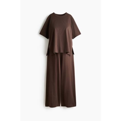 MAMA Before & After 2-Piece Set - Dark brown - Ladies | H&M US