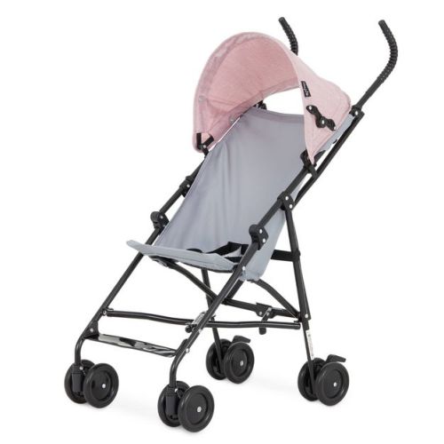 Dream On Me Aero Travel Lightweight Stroller - Pink: Fabric, Plastic Tires, 3-Point Harness