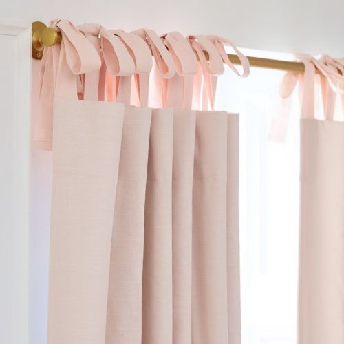 Cotton Tie-Top Blackout Curtain