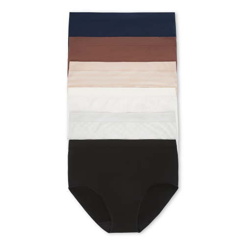 Joyspun Seamless Brief Panties 6-Pack Women’s Full Coverage Sizes XS to 3X