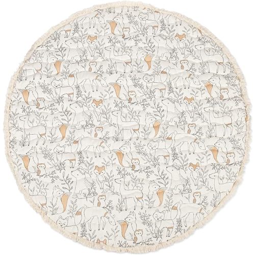 Crane Baby Activity Mat, Baby Play Mat for Boys and Girls, Woodland Animals, 40" x 40", Baby Must Haves, Infant Play Mat, Tummy Time Baby Floor Mat, Kids Play Mat, Tummy Time Mat, Tummy Time Toys - Playmat