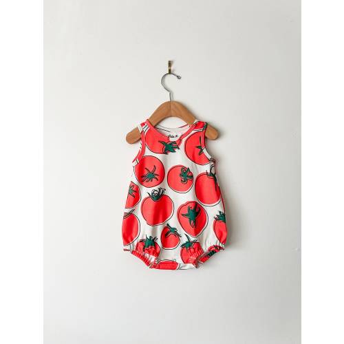 Tomato Baby Romper: Organic Cotton Summer Playsuit