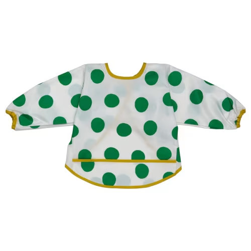 Bib, white/green
