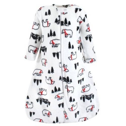 Hudson Baby Infant Plush Sleeping Bag, Sack, Blanket, Long-Sleeve Winter Bears, 0-6 Months